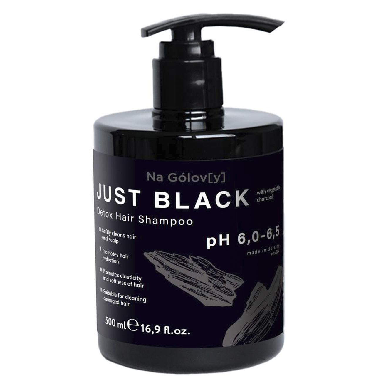 Детокс-шампунь для волосся Just Black